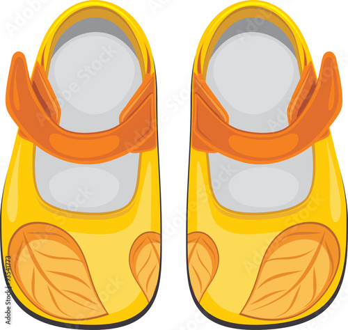 Kids shoes isolated on the white