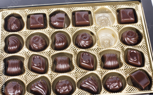 Chocolate candy box close-up