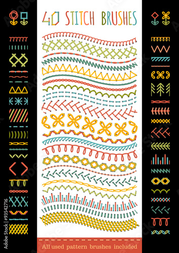 40 seamless stitch brushes.