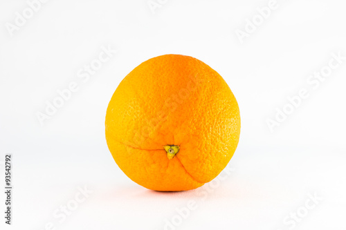 Ripe orange isolated on white background.