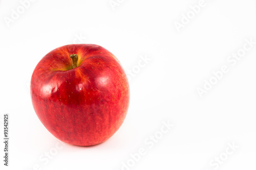 Red ripe apple isolate  on white background / blank space for te