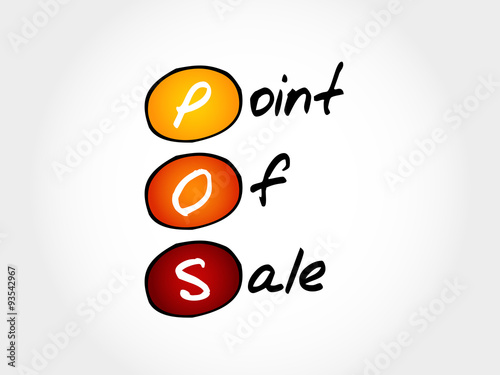 POS - Point of Sale, acronym business concept