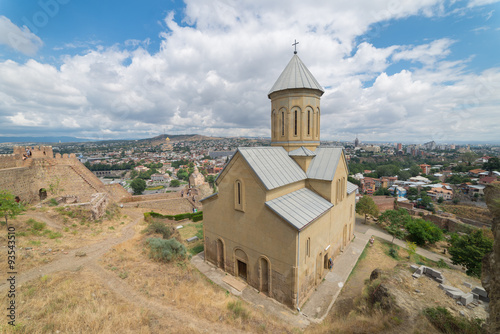 Saint Nicholas church in Narikala fortress. Georgia,  photo