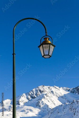 lantern on a background of blue sky