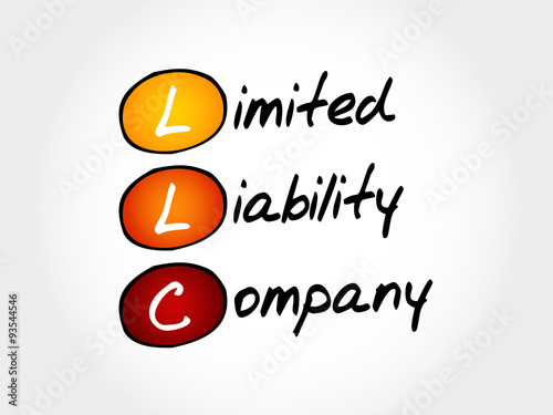LLC - Limited Liability Company, acronym business concept