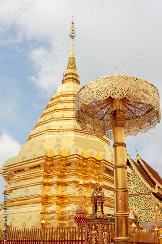 Wat Phra That Doi Suthep is a famous landmark of Chiang Mai province  Thailand.