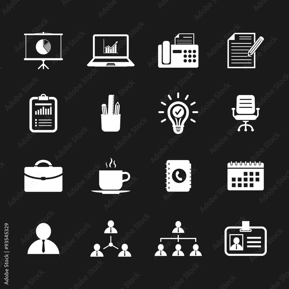 Office icons. Organization icon. Vector Illustration. EPS10 Office icons. Organization icon. Vector Illustration. EPS10