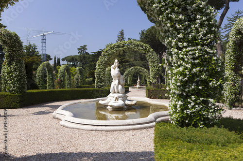 Sculptural groups in gardens of Vatican , Rome, Italy