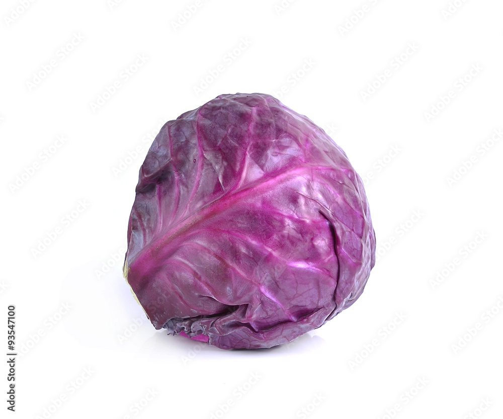 Red cabbage isolated over a white background. Red cabbage isolated over a white background.