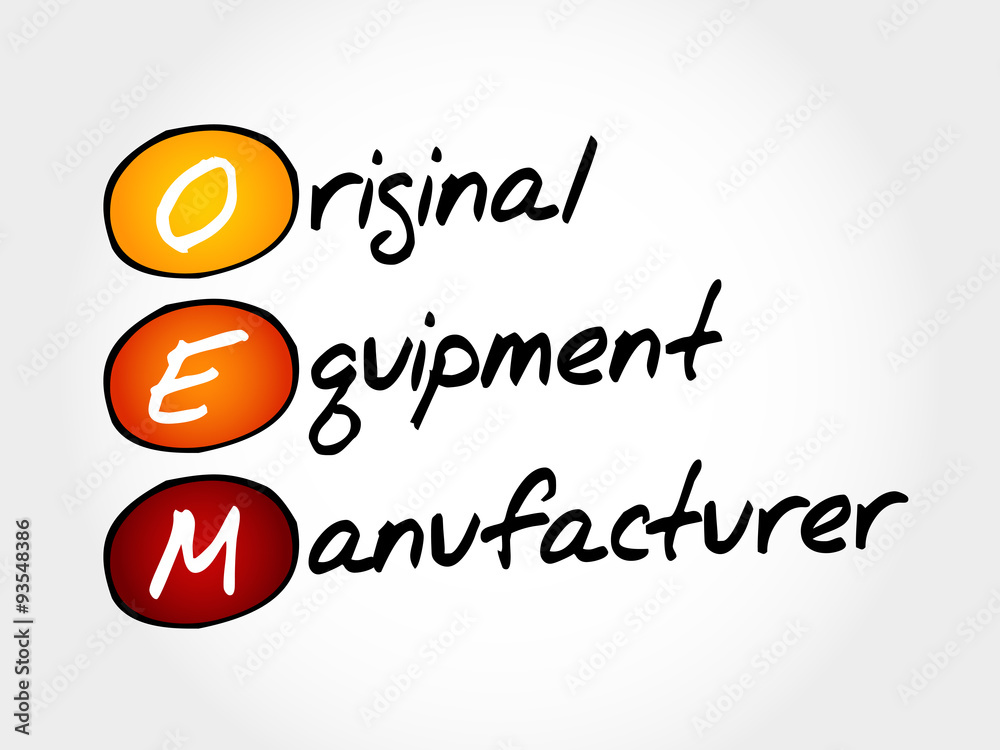 OEM Original Equipment Manufacturer, acronym concept Stock Vector | Adobe  Stock