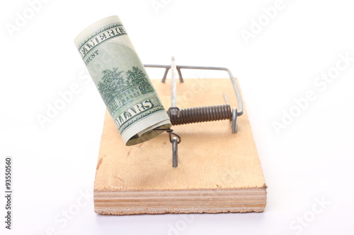 Money in a mousetrap