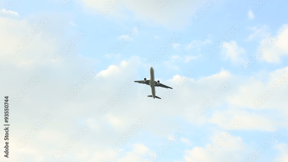 Airplane landing at Schiphol Airport. Airplane landing at Schiphol Airport.
