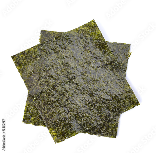 seaweed on white background photo