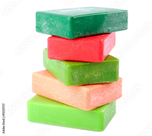 Colored pieces of soap