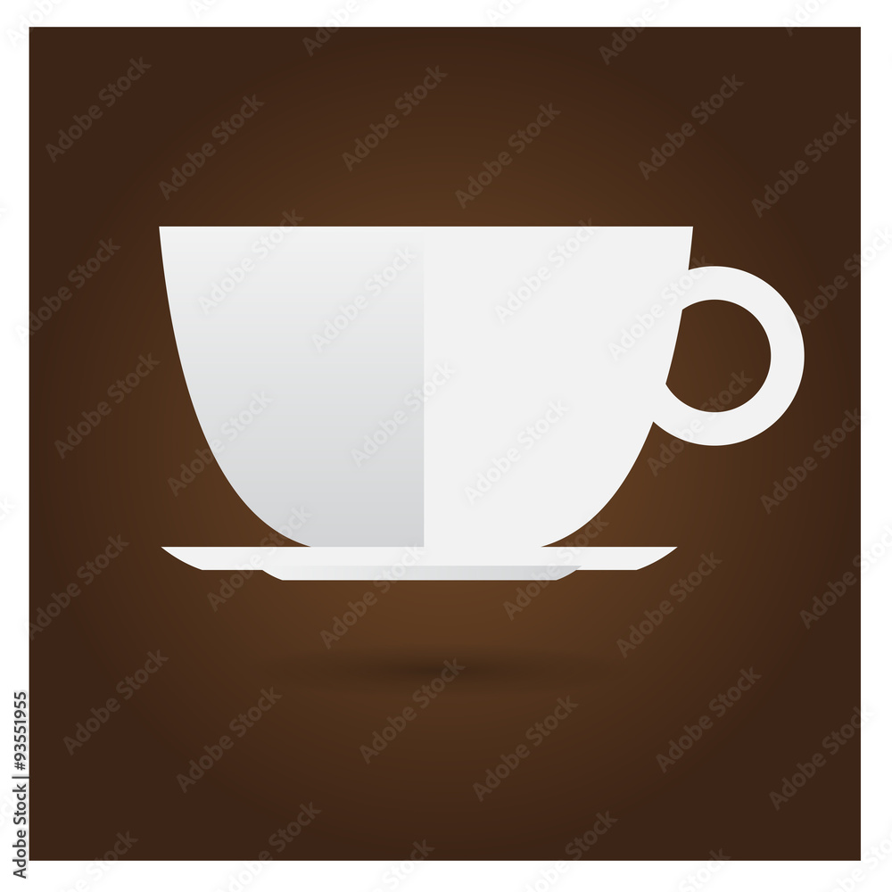 vector coffee cup on brown background vector coffee cup on brown background
