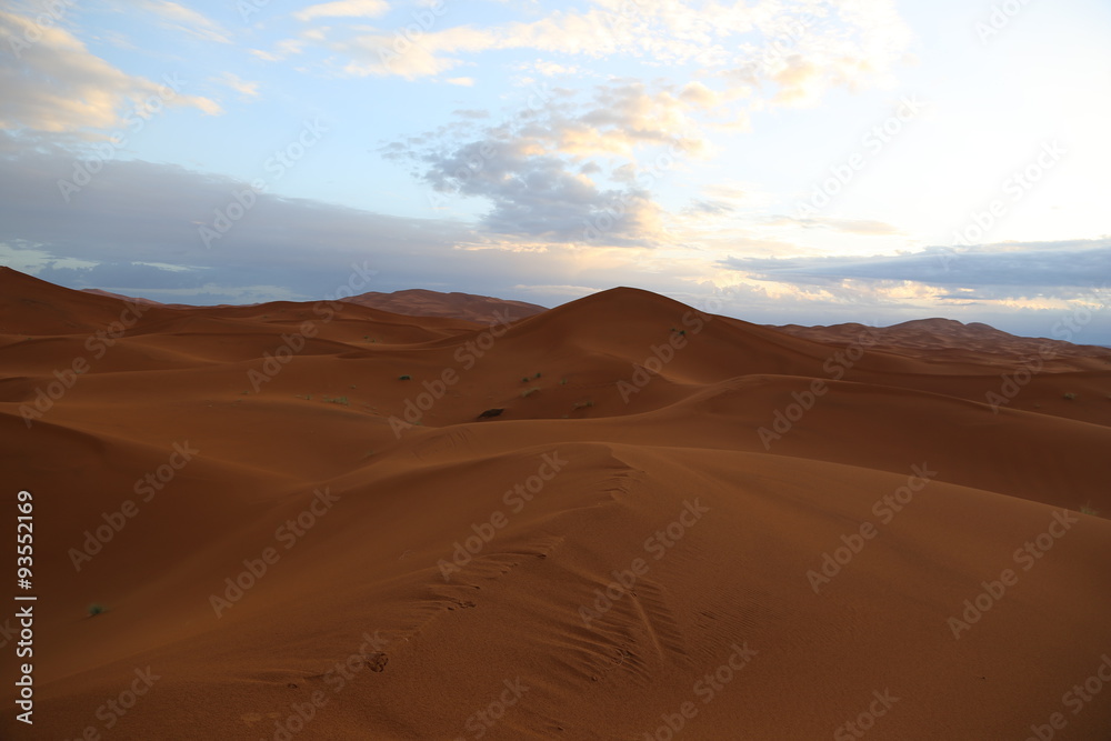 Sahara desert at sunrise