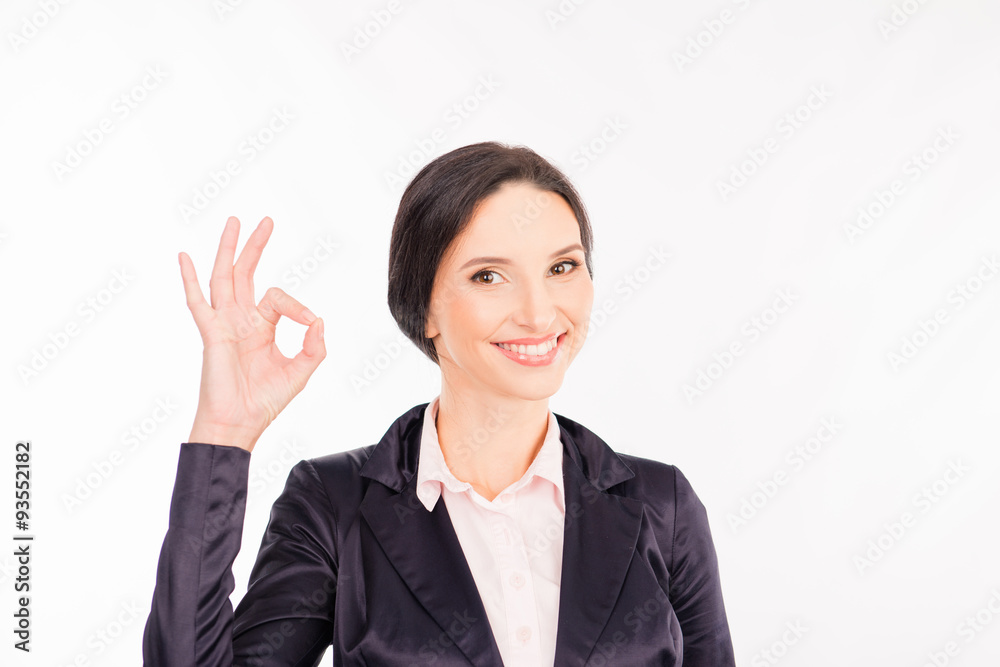 young businesswoman showing gesture young businesswoman showing gesture