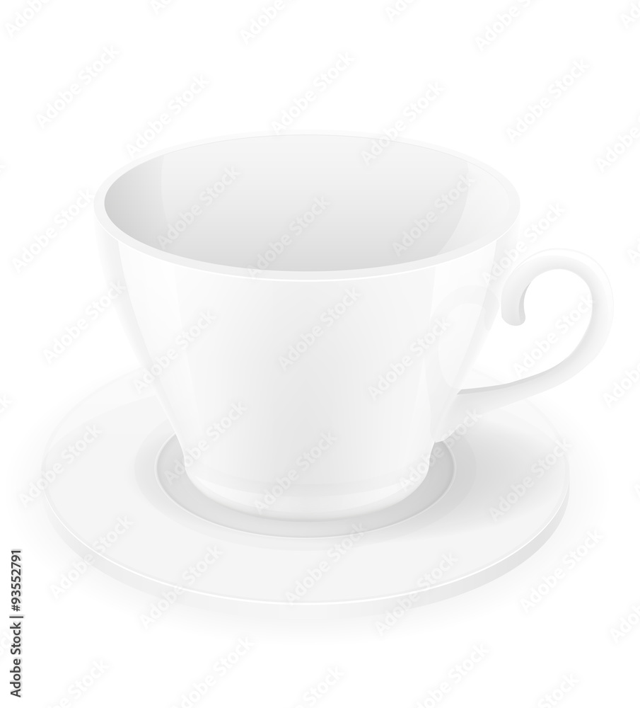 porcelain cup and saucer vector illustration porcelain cup and saucer vector illustration