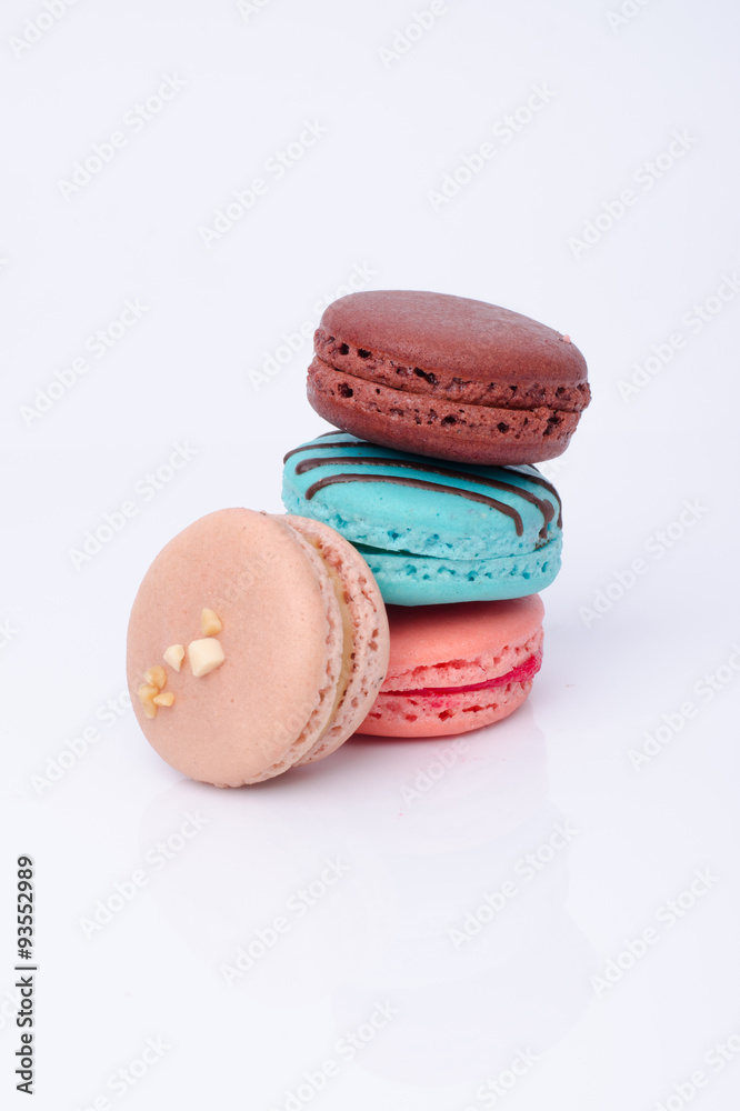 Obraz premium colorful macarons isolated on white