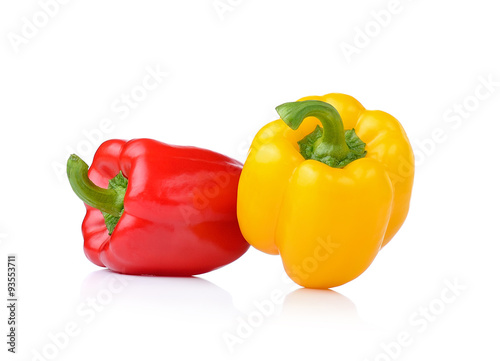 Fresh peppers isolated on white background