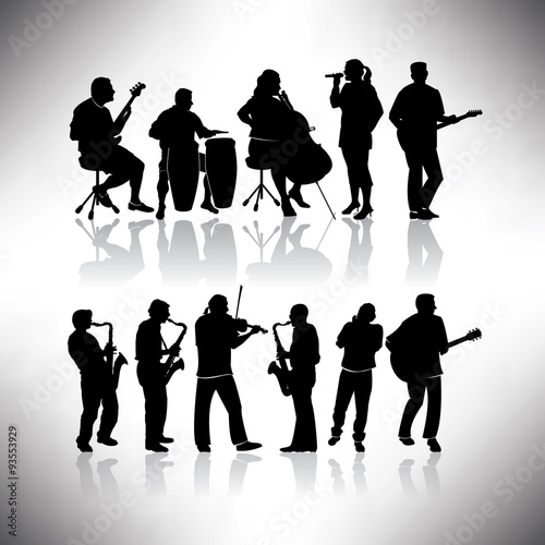 11 Musician Silhouettes