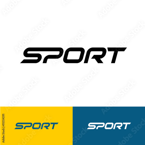 Sport word text logo