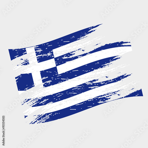 color greece national flag grunge style eps10