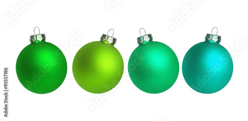 Grüne Christbaumkugeln