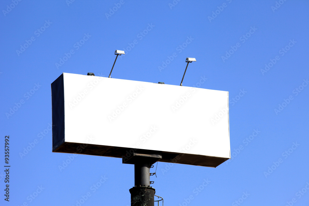 Empty Billboard with blue sky in the background Empty Billboard with blue sky in the background