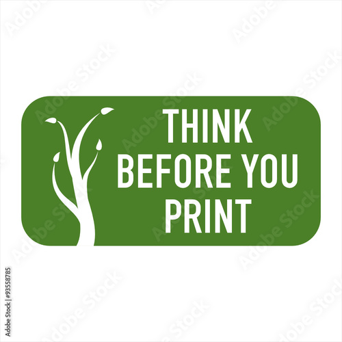 logo think before you print I