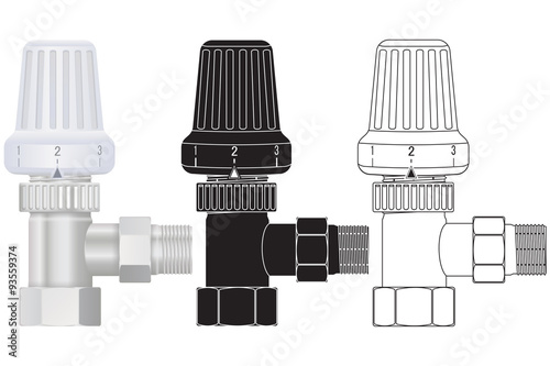 Water Valve and thermostat for radiator. 