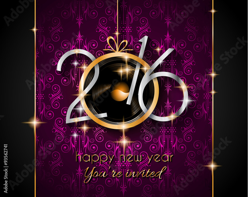 2016 Christmas and Happy New Year Party flyer