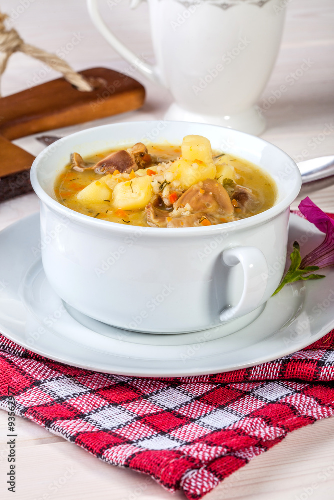 Soup with buckwheat and vegetables. Soup with buckwheat and vegetables.