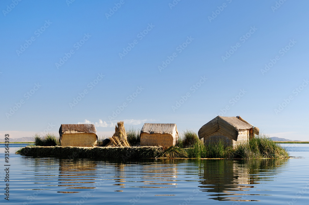 Obraz premium Floating islands Uros in Peru