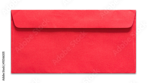 red envelope isolated on white background photo