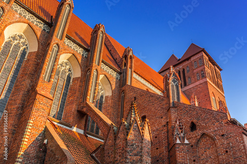 Architecture of historical St. Jacobs church in Torun, Poland
