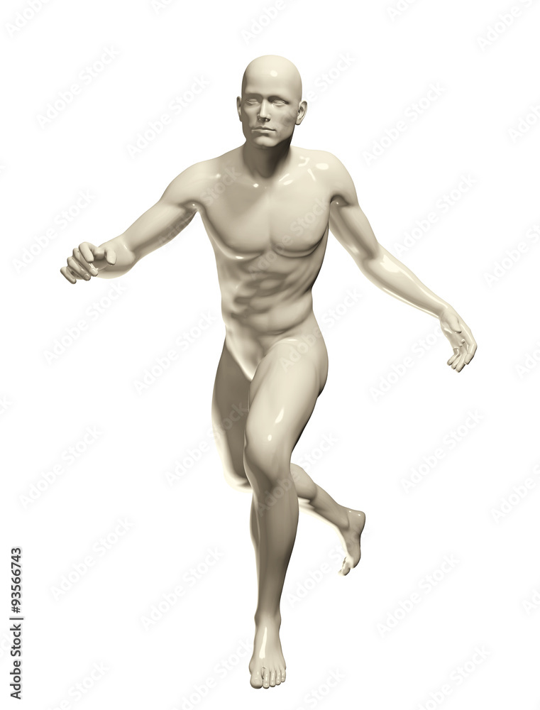 3d rendered illustration of a male running 3d rendered illustration of a male running