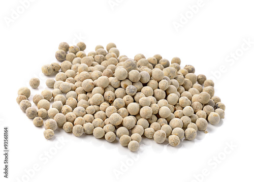 pepper seeds on white background
