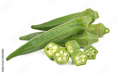 okra isolated on white background