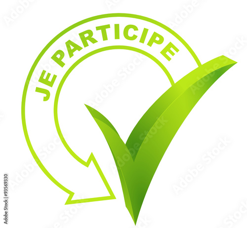 je participe su symbole validé vert