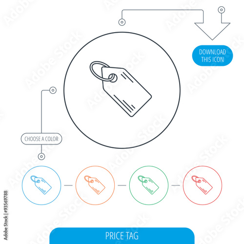 Price tag icon. Discount label sign.