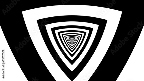Concentric oncoming abstract symbol- optical, visual illusion