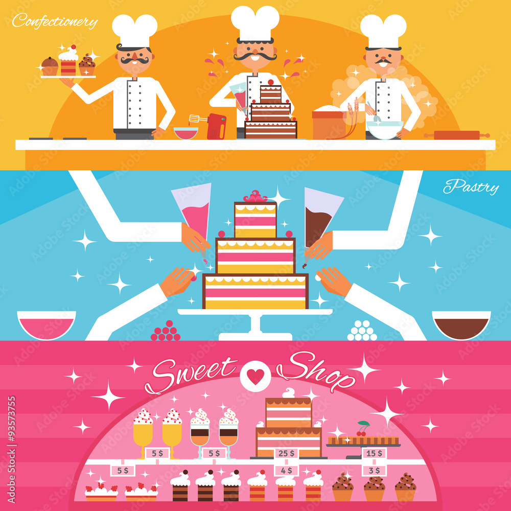 Confectionery Banners Set