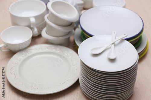 Set of tableware  close up