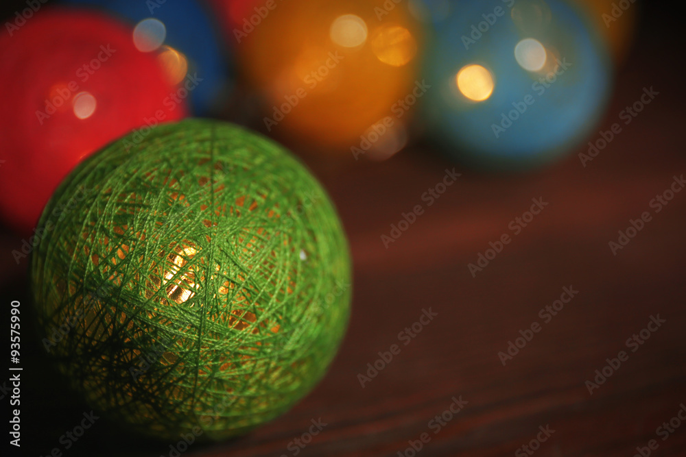 Fototapeta premium Christmas garland closeup