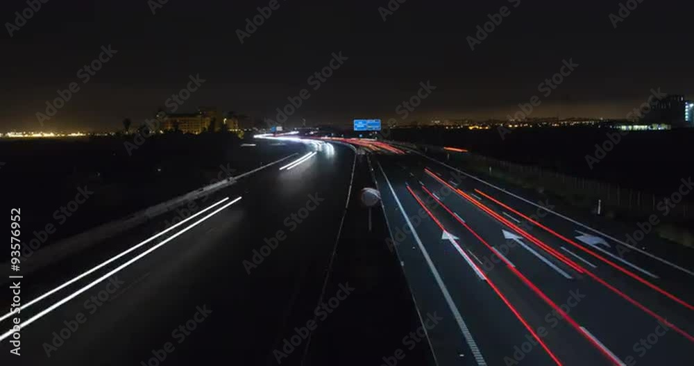 Time lapse en autopista de Valencia, España Time lapse en autopista de Valencia, España