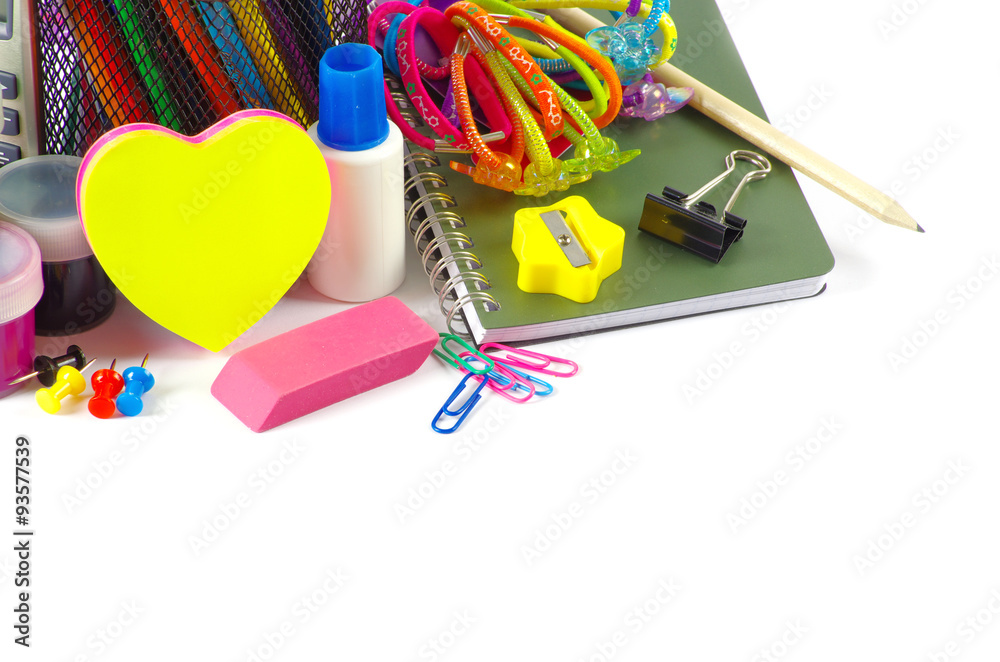 Fototapeta premium stationery and notebooks