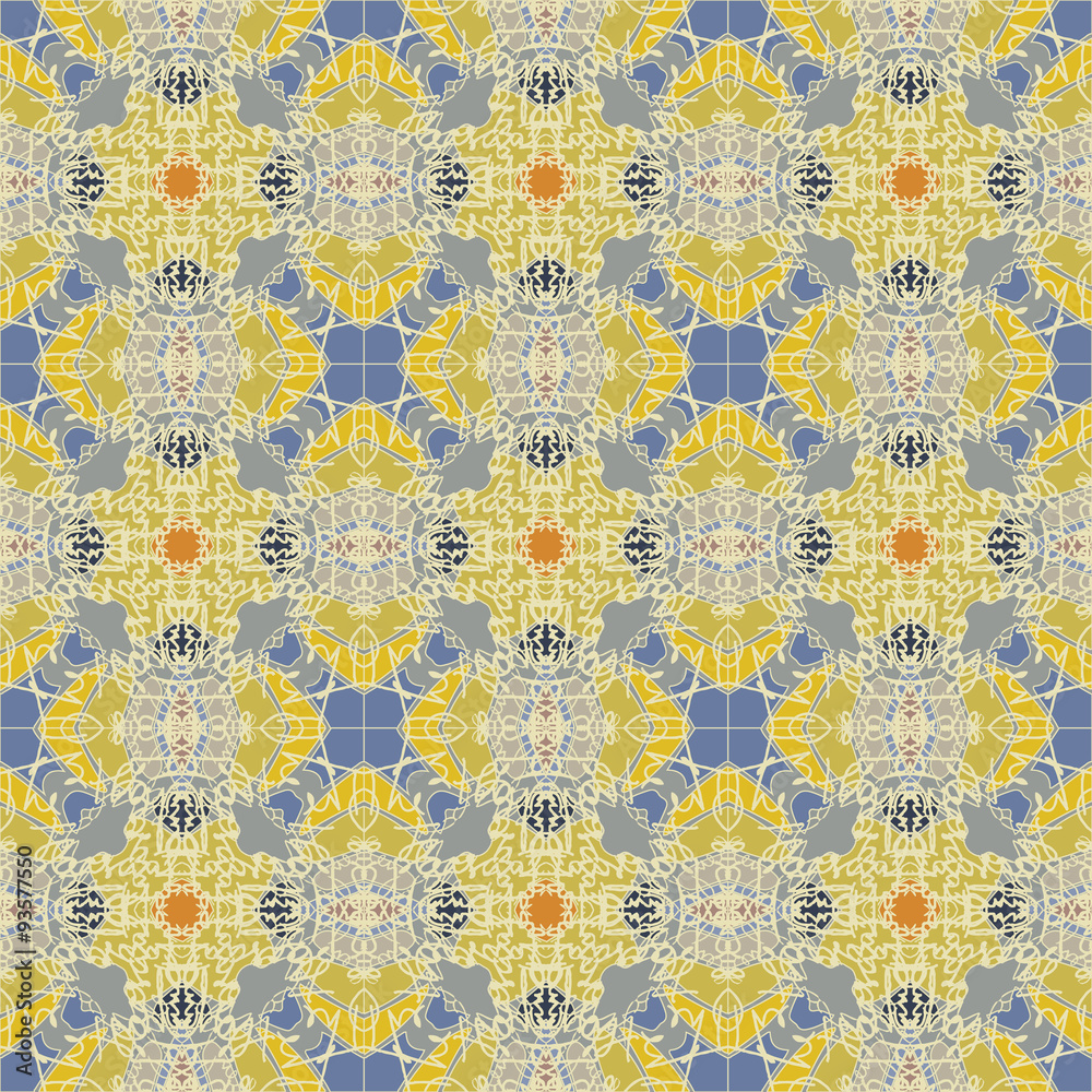 Seamless pattern with abstract motives.
Seamlessly repeating ornamental wallpaper or textile pattern with hand drawn abstract motives.
Seamless pattern with abstract motives.
Seamlessly repeating ornamental wallpaper or textile pattern with hand drawn abstract motives.
