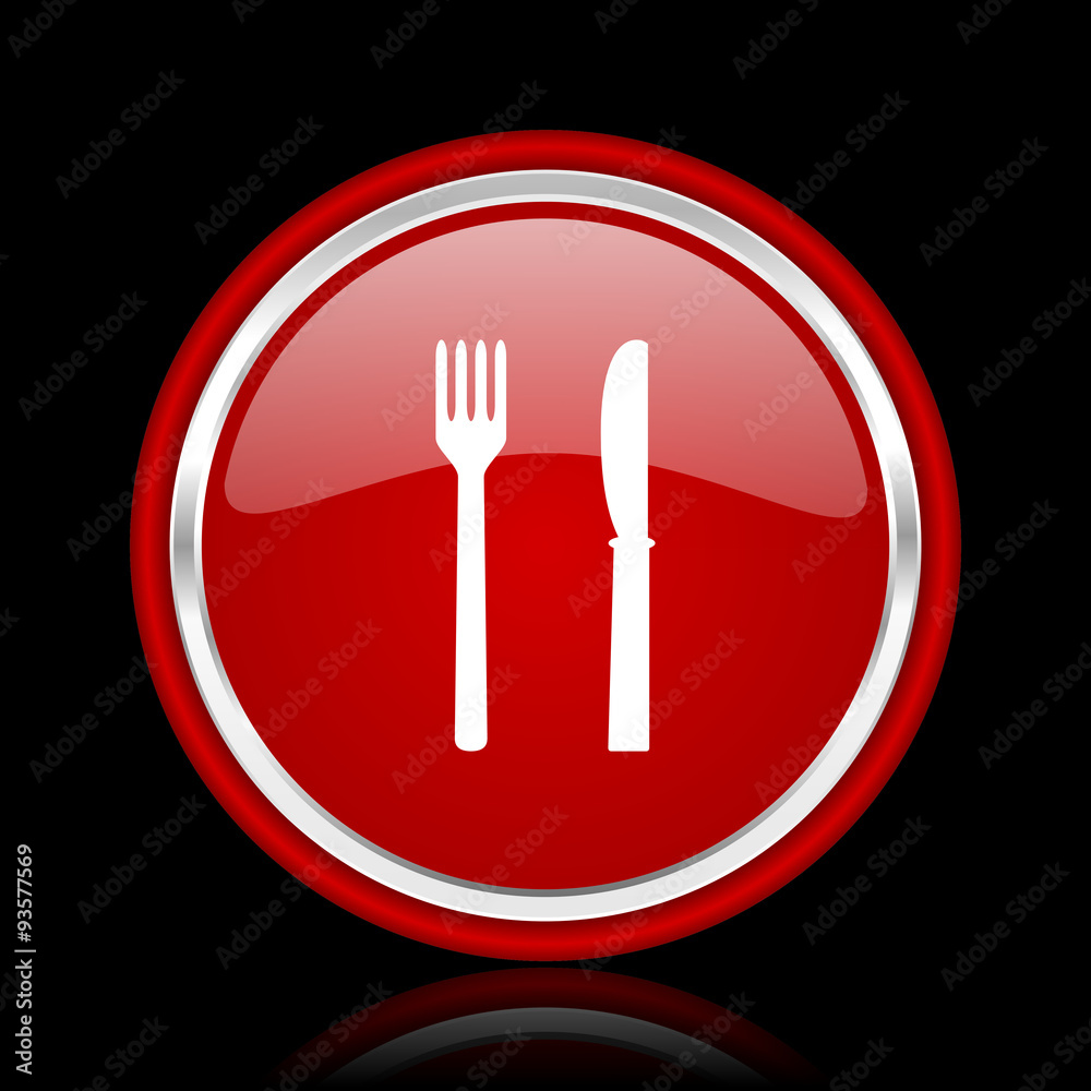 eat red glossy cirle web icon on black bacground eat red glossy cirle web icon on black bacground
