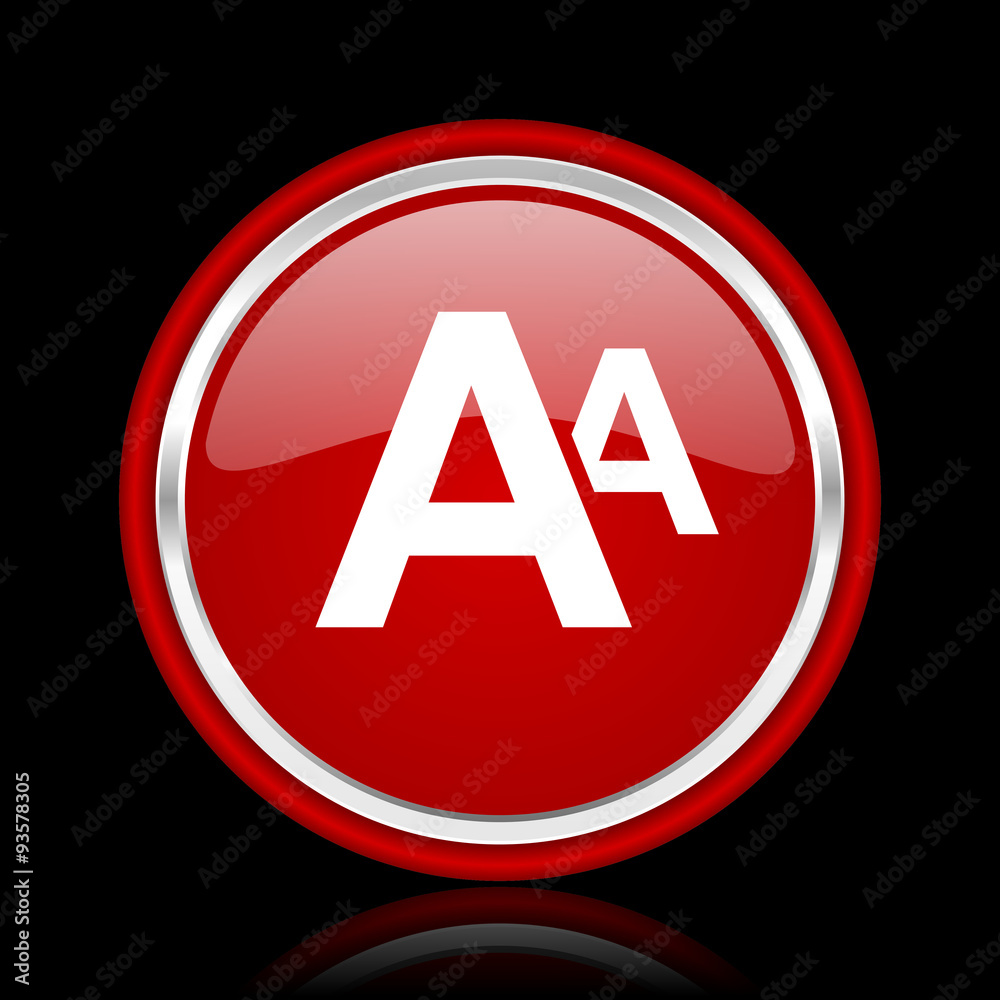 alphabet red glossy cirle web icon on black bacground alphabet red glossy cirle web icon on black bacground